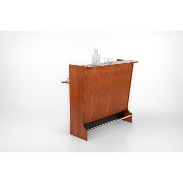Black SK661 Cocktail Cabinet and Bar Stools by Johannes Andersen for Skaaning & Son 1960s For Sale - Image 8 of 18