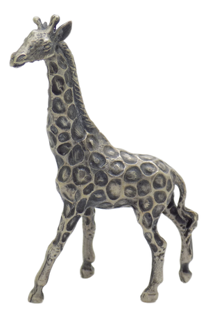 Vintage Italian Silver Giraffe Figurine, 1970s