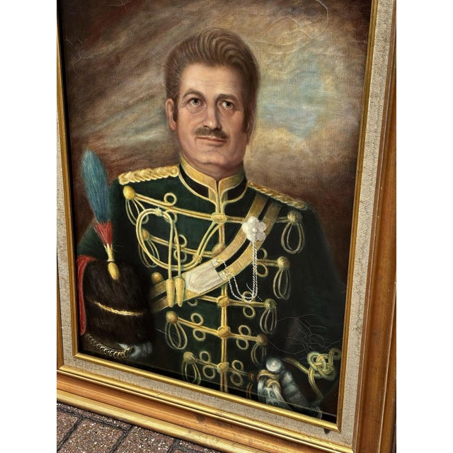 Unknown, Cavalry Officer, Oil, Framed For Sale - Image 5 of 15
