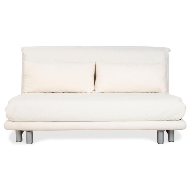 Modern Multy Fabric Three-Seater White Cream Sofa Bed by Ligne Roset For Sale - Image 3 of 12