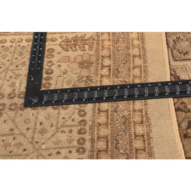 Textile Antique Haji Khalili Persian Tabriz Rug, 14'09 X 22'01 For Sale - Image 7 of 10