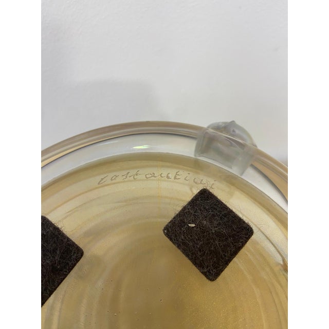 Gold Murano Glass Vase with Pure Gold by Costantini, 1990s For Sale - Image 8 of 11