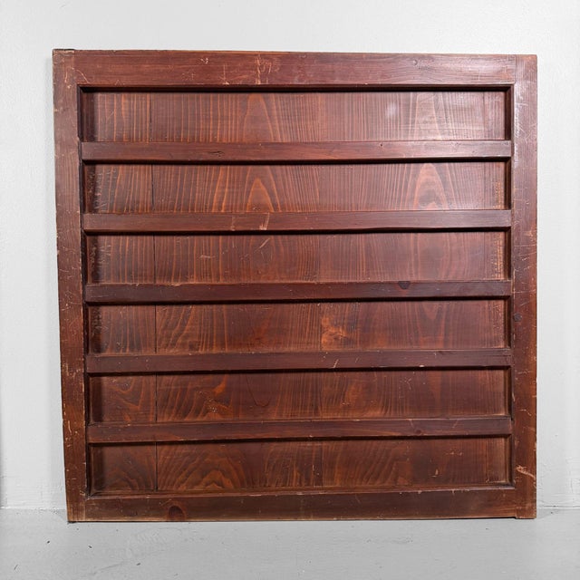 Antique Japanese Wooden Wall or Door Panels, 1890s, Set of 2 For Sale - Image 5 of 11