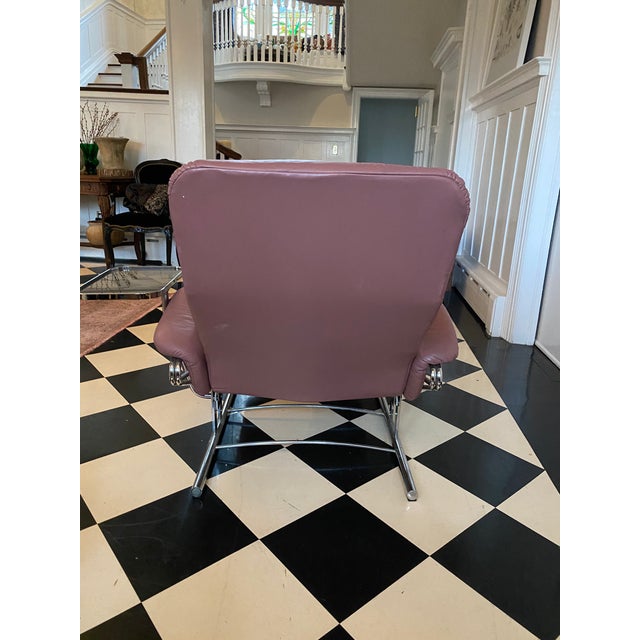 Rose 1980s Eagle Chaise Lounge for Dux by Kenneth Bergenblad For Sale - Image 8 of 12