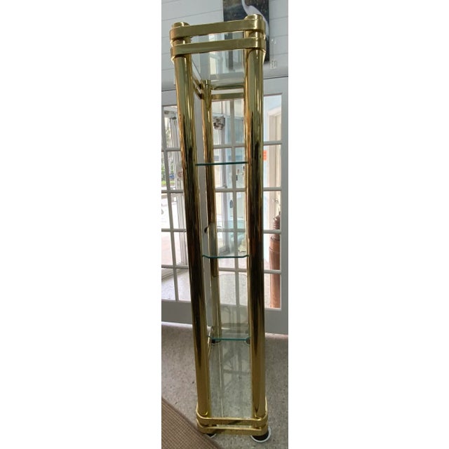 Mid 20th Century Mid 20th Century Brass Finish Etageres Attributed to Mastercraft For Sale - Image 5 of 11