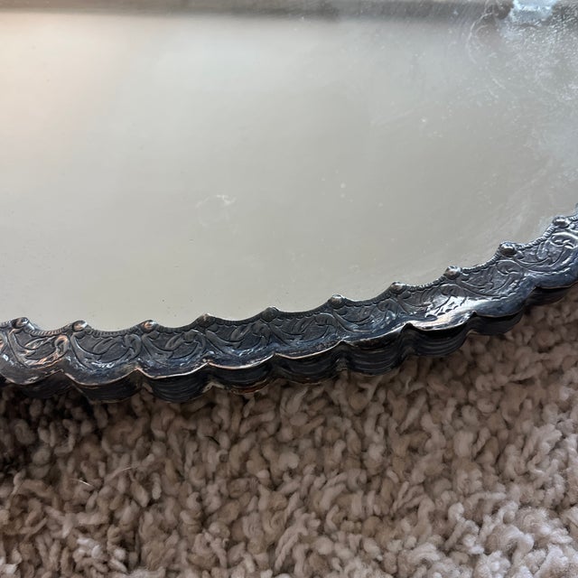 Early 20th Century Turkish Sterling Silver Wedding Mirror For Sale - Image 5 of 10