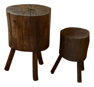 19th Century French Folk Art Stools, 1890s, Set of 2