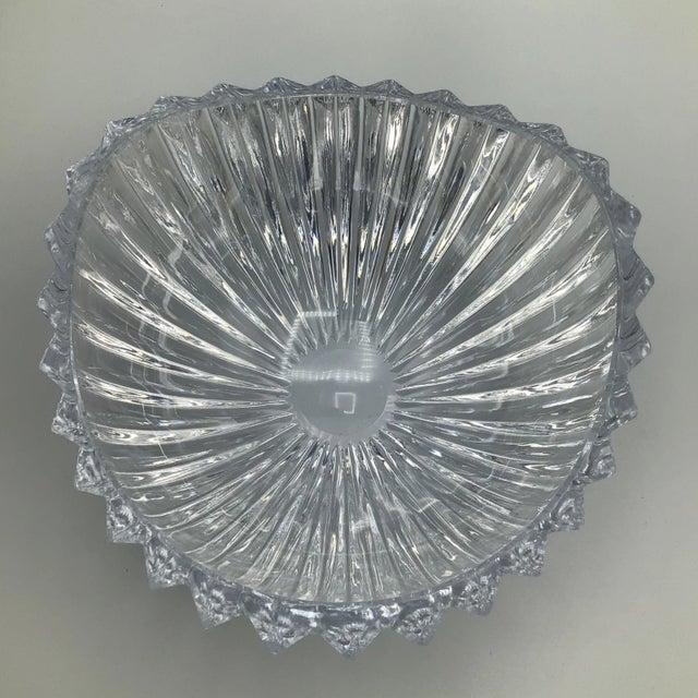 Vintage Mikasa Coronation Crystal Ribbed Bowl For Sale - Image 9 of 13