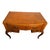 Vintage 1930s Queen Anne Style Burl Wood Writing Desk With Beveled Glass Top For Sale - Image 16 of 17