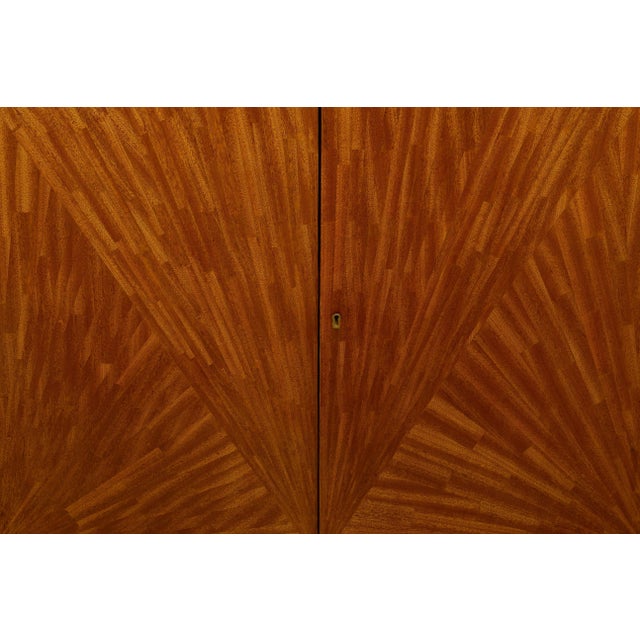 Wood Jean-Michel Frank Inspired Exquisitely Crafted Parquetry Cabinet For Sale - Image 7 of 11