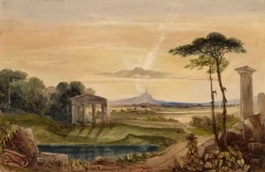 John Harper, Italianate Capriccio, Early 19th Century, Watercolour
