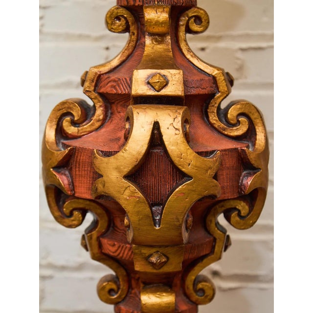 Mid 20th Century Regency Wood Lamp For Sale - Image 4 of 10