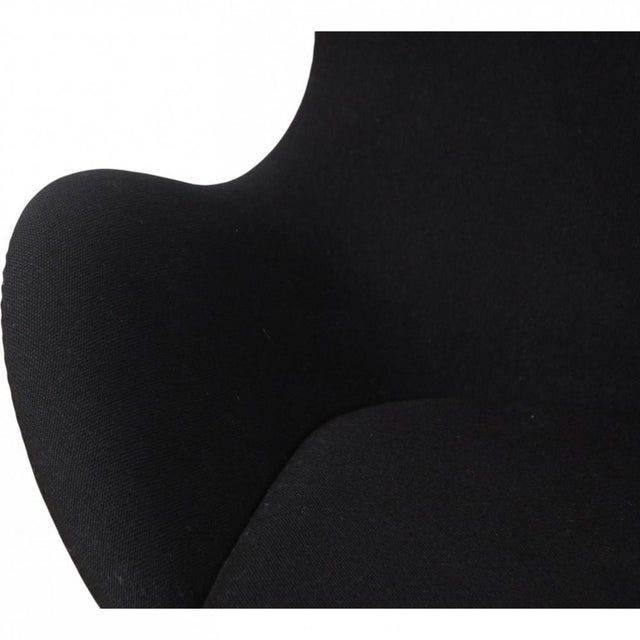 Vintage Egg Chair in Black Fabric by Arne Jacobsen, 2000s For Sale - Image 3 of 13
