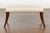 Wood 19th Century English Regency Bench with Saber Legs and Custom Linen Upholstery For Sale - Image 7 of 12