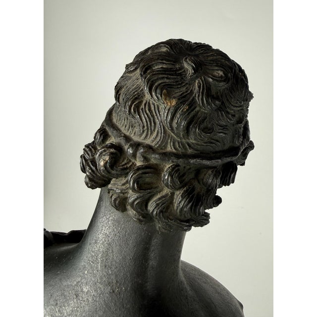 Signed Antique Grand Tour Bronze Model No. 72 Narcissus (Bacchus) Sculpture from Fonderia Artistica Sommer, Naples, 1890-1910 For Sale - Image 12 of 13