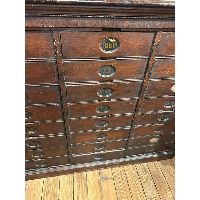 Industrial Large Antique Amberg File & Index Company Letter File Cabinet For Sale - Image 3 of 18