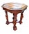 Antique Renaissance Revival Octagon Oak Side Table Atop Four Musketeers For Sale - Image 4 of 11