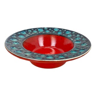 Colorful Fat Lava Dots Ceramic Bowl from Dümler and Breiden Germany, 1970s For Sale