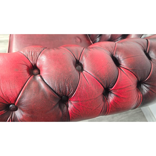 Leather Sofa in style of Chesterfield, 1980s For Sale - Image 13 of 16