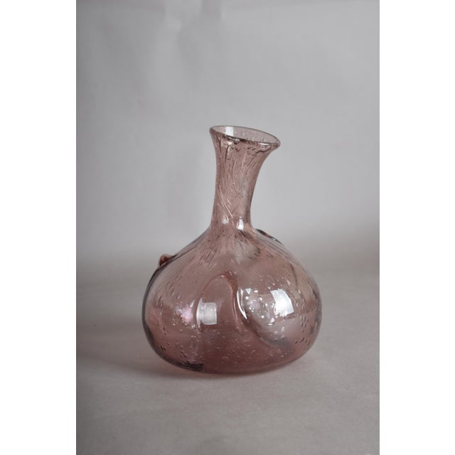 Amethyst Bullicante Glass Vase, Murano, 1990s For Sale - Image 10 of 13