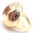 Contemporary 1980s Bulgari Bvlgari Star of David Shape Citrine Bombe Yellow Gold Ring, Size 6 For Sale - Image 3 of 8