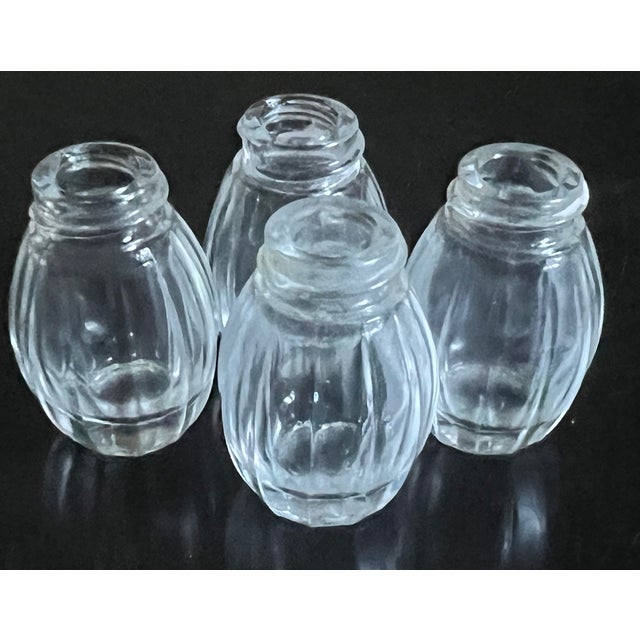 Christofle Crystal & Sterling Salt & Pepper Shakers in Perles Pattern- Set of 4 For Sale - Image 9 of 11