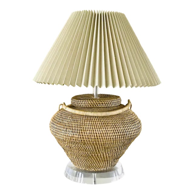 1980’s Steve Chase Basket Lamp For Sale