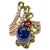 Bochic "Orient" Vintage Blue Sapphire&Multi Gem Cocktail Ring 18K Gold & Silver For Sale - Image 15 of 18