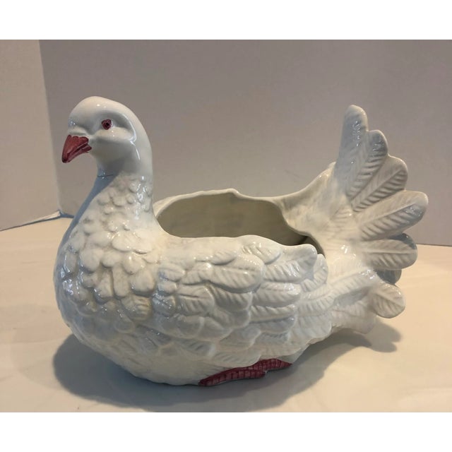 Italian 1960’s Italian White Hen Planter For Sale - Image 3 of 9