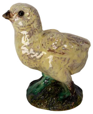 Chick Statuette in Terracotta and Faience by J. Filmont, 1900s