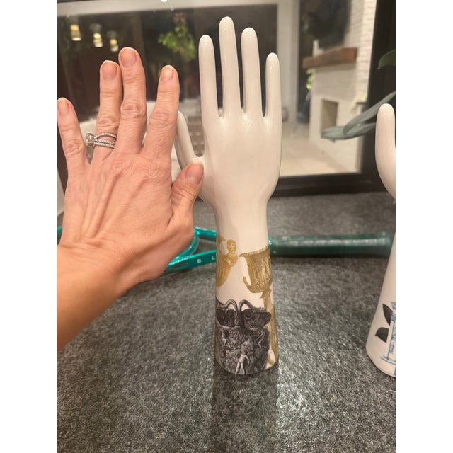 Elegant porcelain hand sculptures from the Vito Nesta Grand Tour collection. These white ceramic pieces feature intricate...