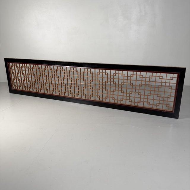 Japanese Ranma with Kumiko Lattice Serene Wall Panel, 1950s For Sale - Image 11 of 14