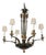 Late 20th Century Empire Style Six Light Tole Chandelier With Arrow Motif For Sale