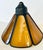 Pair of Antique Amber Glass Leaded Candlestick Lamp Shades For Sale - Image 4 of 5