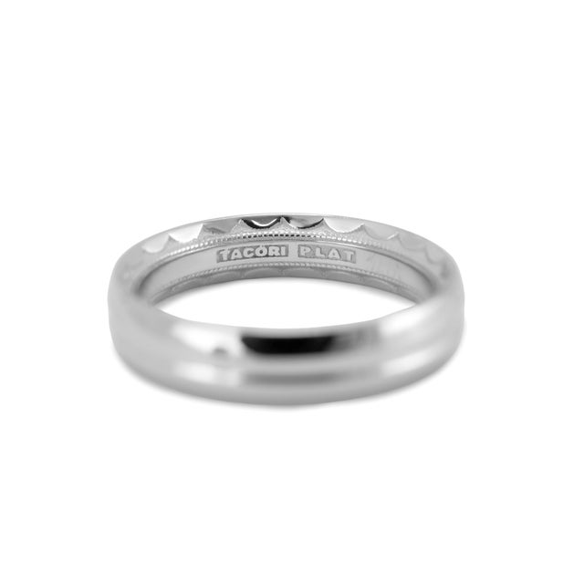 Early 21st Century Men’s Tacori Platinum Classic Streamline Finish Wedding Band Ring, Size 10.25 For Sale - Image 5 of 8
