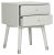 Modern Retro Nightstand in Grey & Silver For Sale - Image 3 of 9