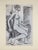 Mid-Century Modern Vintage Mid Century Charcoal Figure Study Drawing of a Female Nude C. 1960 For Sale - Image 3 of 8