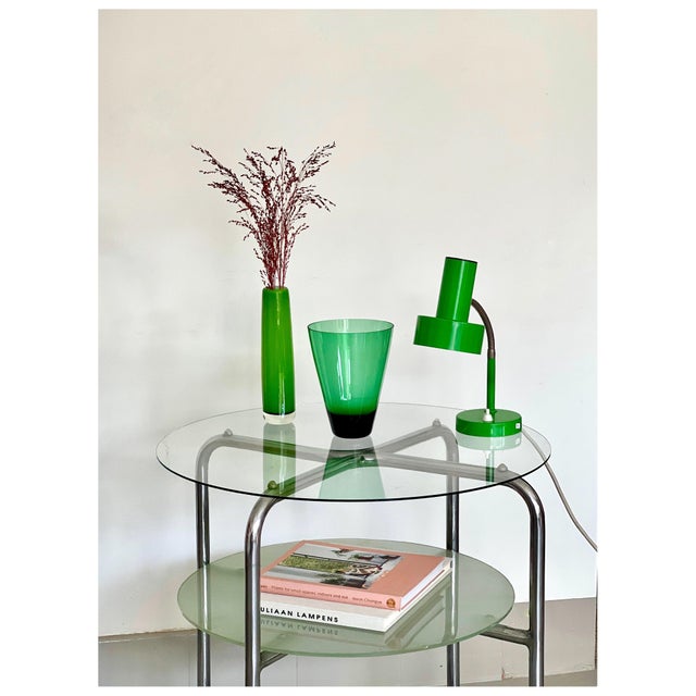 Round Tubular Side Table with Double Glass Top by Marcel Breuer for Thonet For Sale - Image 11 of 18