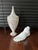 Vintage 19” French Whitewash Terracotta Lidded Urn For Sale - Image 12 of 13