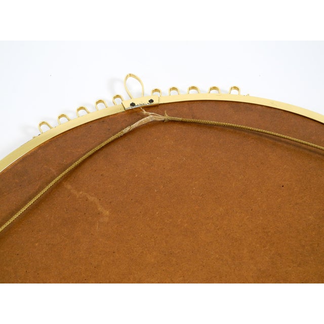 Mid-Century Modern Brass Wall Mirror from Lenz, 1964 For Sale - Image 11 of 14