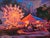 Abstract Beautiful Painting of Carnival or Circus Ferris Wheel Including the Antiqued Gold Wood Frame For Sale - Image 3 of 5