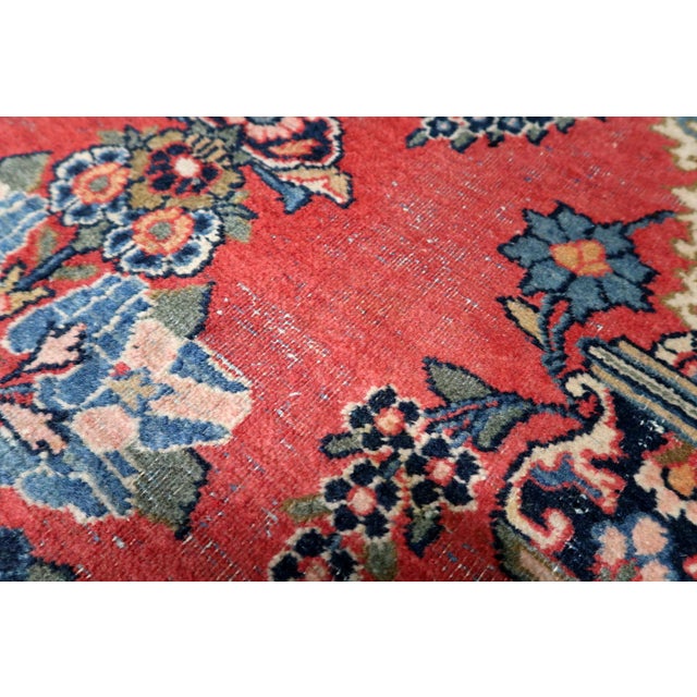 1920s, Antique Persian Kashan Prayer Handmade Rug 4 X 6 For Sale - Image 9 of 15
