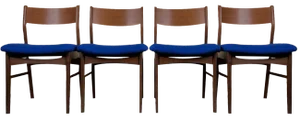 Danish Modern Teak Dining Chairs, 1960s, Set of 4