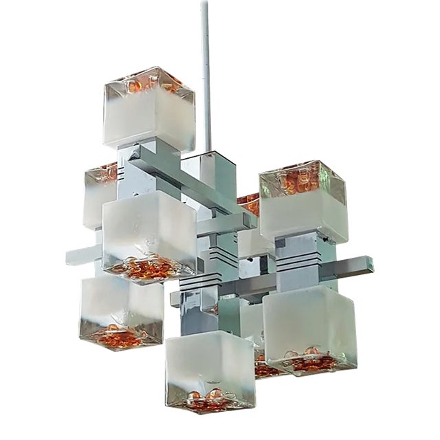 Italian Chandelier from Mazzega, 1960s For Sale