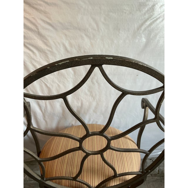 Drexel Heritage Contemporary Wrought Iron Counter Stools - Set of 4 For Sale In Cleveland - Image 6 of 10