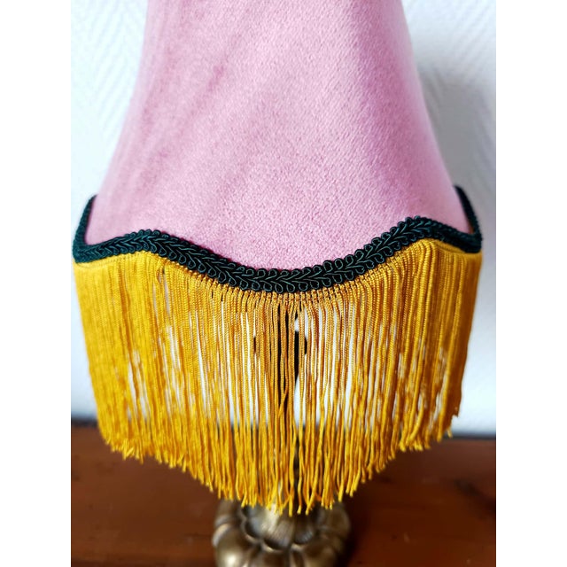 Art Nouveau Lamp with Fringed, 1920s For Sale - Image 6 of 8