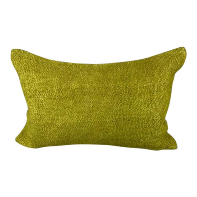 16 x 24 Hemp Pillow Turkish Cushion Natural Green Pillow Cushion Cover For Sale