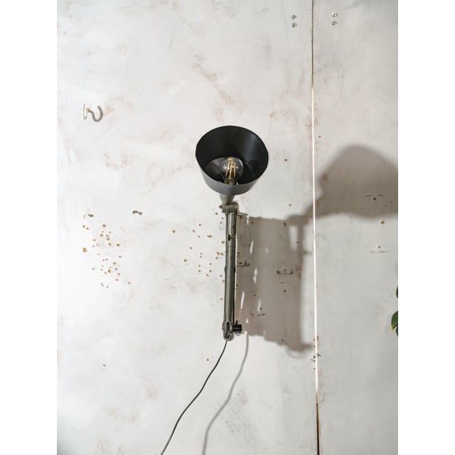 Military Green Midgard Scissor Lamp by Curt Fischer, 1930s For Sale - Image 11 of 15
