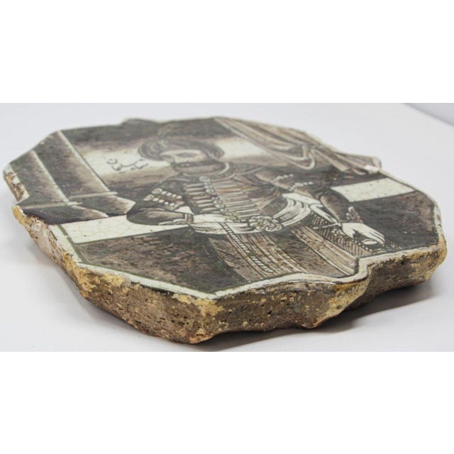 Antique Islamic Turkish Ottoman Ceramic Tile 1880 For Sale - Image 10 of 12