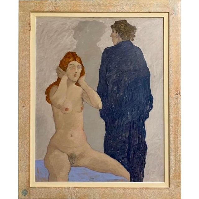 A companion to History Ambiguous in both format and mood, this horizontal canvas centers on a female nude whose...